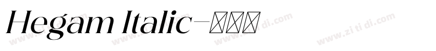 Hegam Italic字体转换